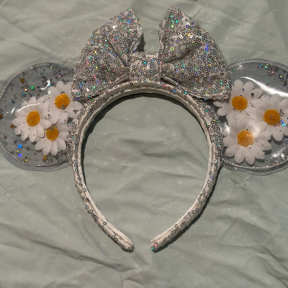 Silver Daisy Disney Ears from Etsy